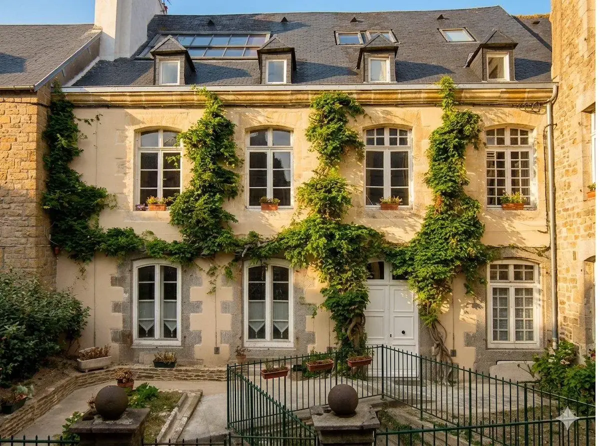 Façade végétalisée de bâtiment tertiaire avec filet inox AISI 316