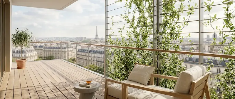 Terrasse et balcon végétalisés avec filtre végétal